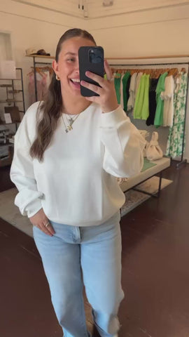 Scuba Relaxed Crop Sweatshirt