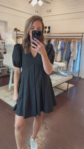 Puff Sleeve Mini Dress