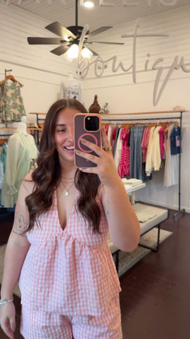 Plaid Halter Top