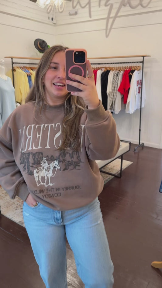 Western Embroidered Sweatshirt