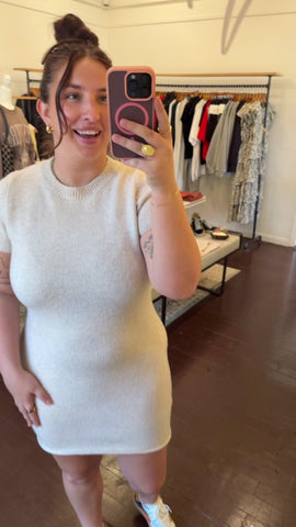 Short Sleeve Sweater Dress