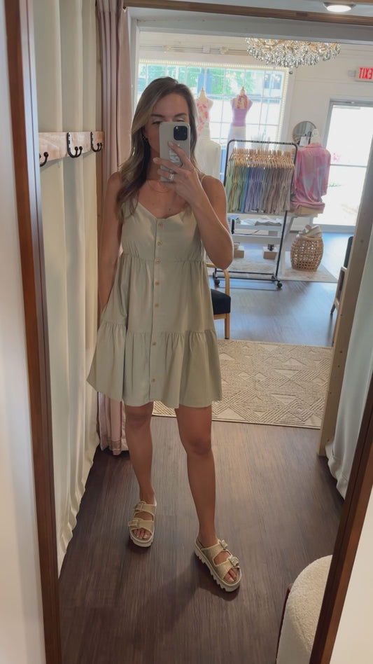 Cami Button-Up Mini Dress