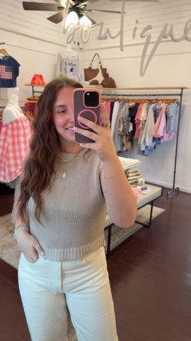 Sleeveless Knit Top