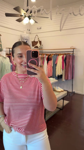Striped Drop Shoulder Tee