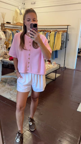 Button-Up Knit Top