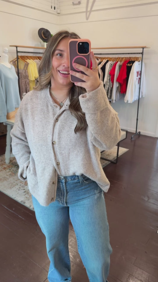 Button-Up Sweater Cardigan
