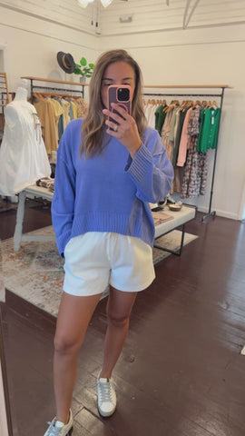 Pleated Sleeve Sweater