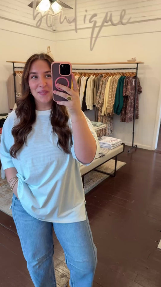 Oversized Stripe Knit Top