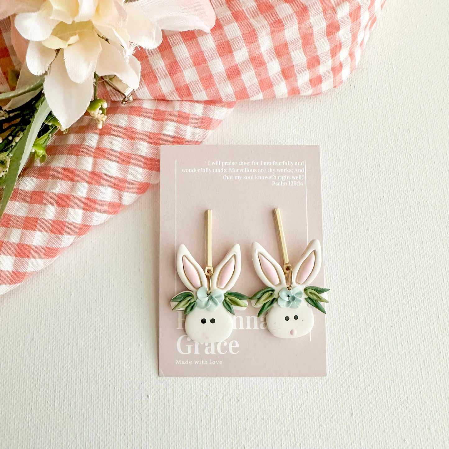 Floral Rabbit Earrings