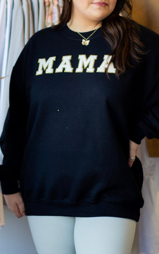 Mama Chenille Patch Sweatshirt