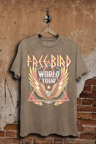 Free Bird World Tour Mineral Washed Tee